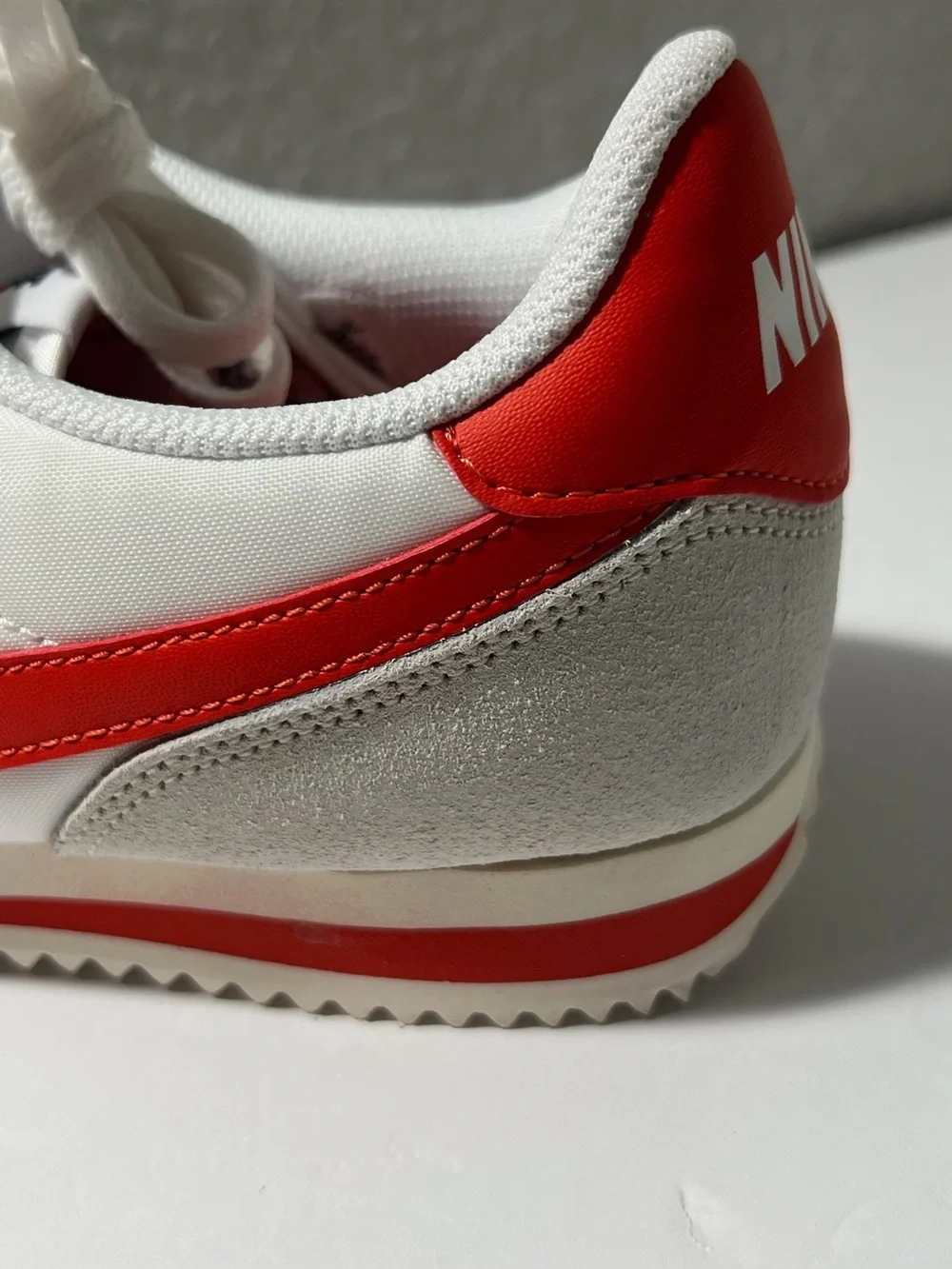 Nike Cortez Textile GS White Picante Red Sneakers shoes size 7Y NWOT  IH7654-100
